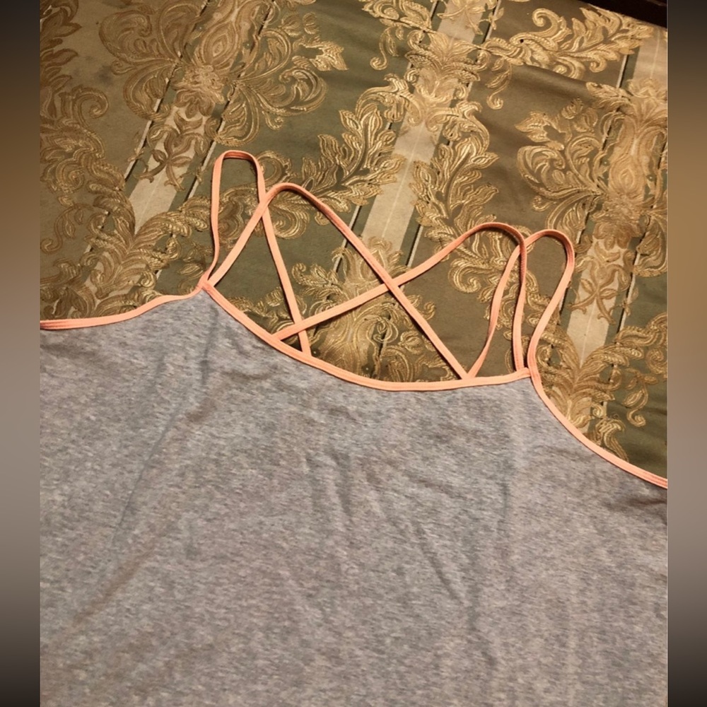 Maurices pink and gray cotton tank - Picture 2 of 4